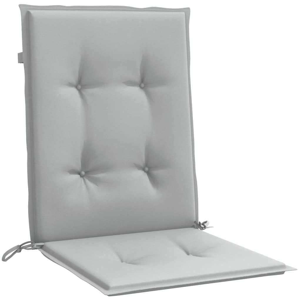 Coussins dossier bas 4 pcs. Mélange gris clair 100x50x4cm Tissu