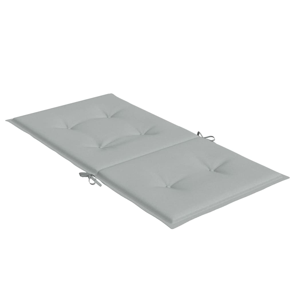 Coussins dossier bas 4 pcs. Mélange gris clair 100x50x4cm Tissu