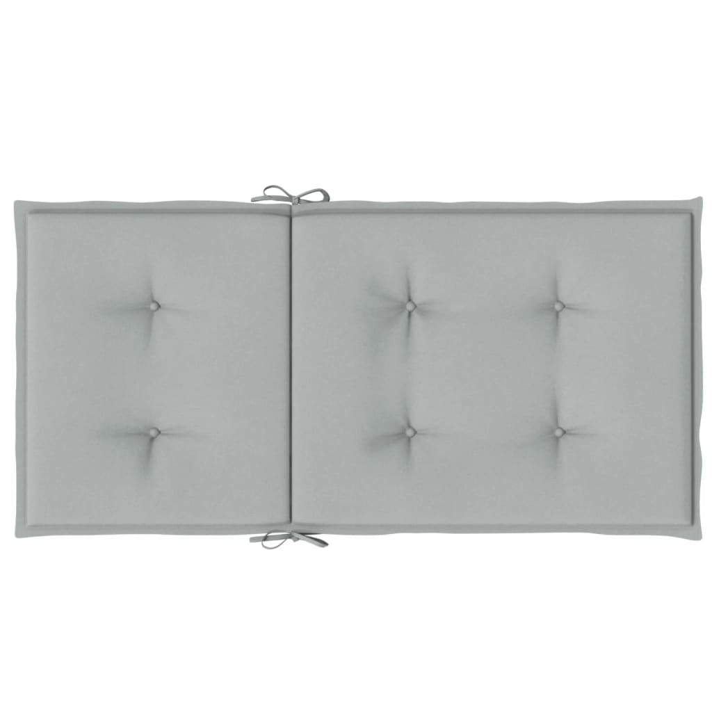 Coussins dossier bas 4 pcs. Mélange gris clair 100x50x4cm Tissu