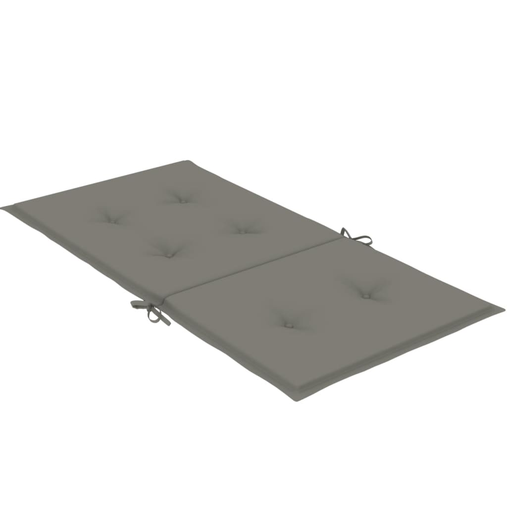 Coussins pour chaises basses 4 pcs Gris foncé 100x50x4 cm Tissu