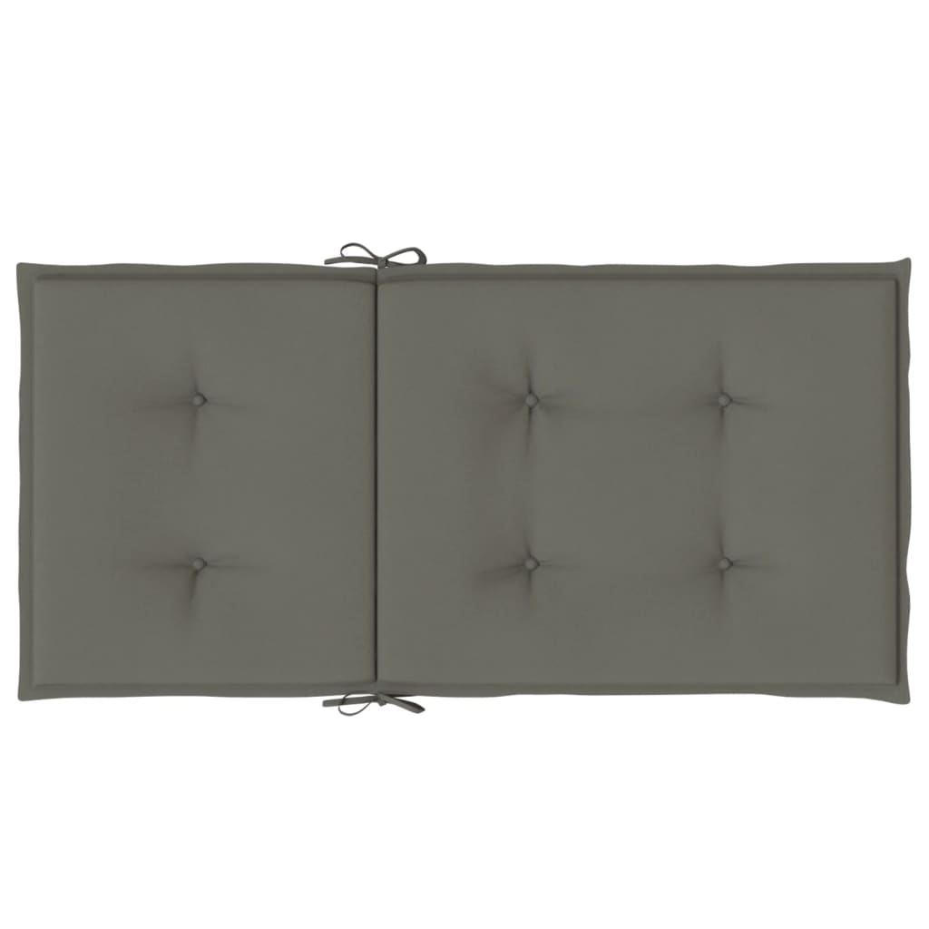 Coussins pour chaises basses 4 pcs Gris foncé 100x50x4 cm Tissu