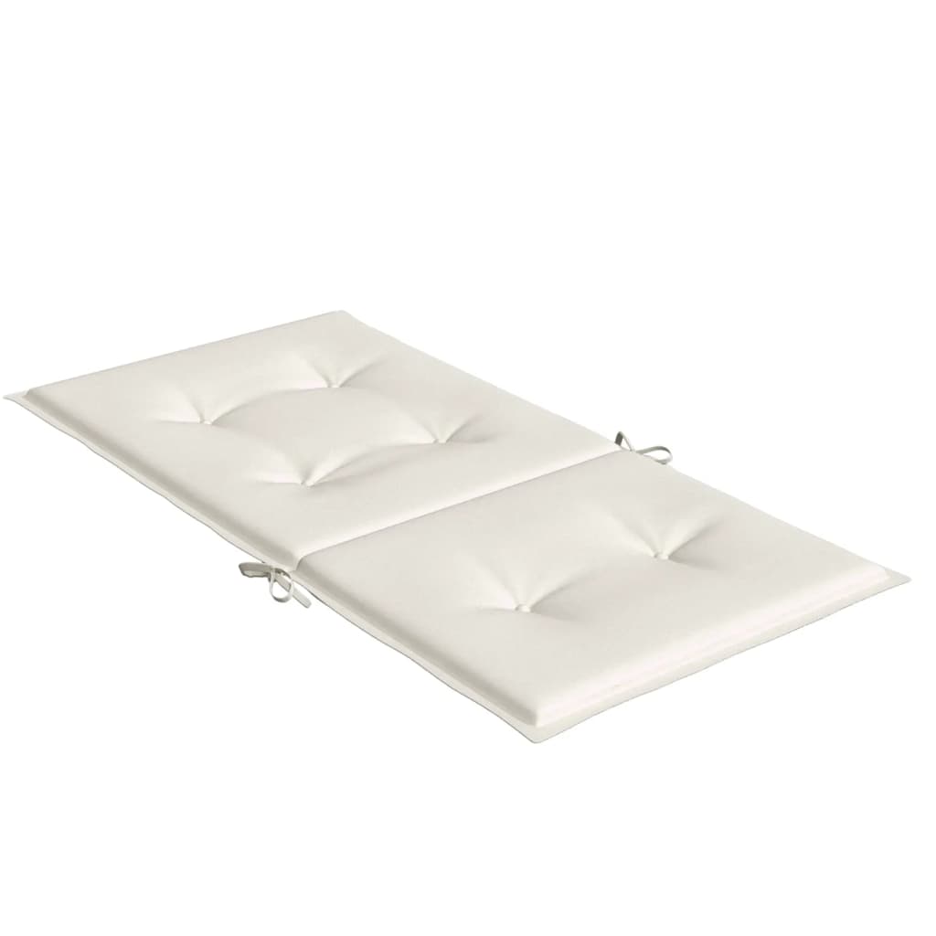 Coussins pour chaises basses 2 p. mélange crème 100x50x4 cm tissu