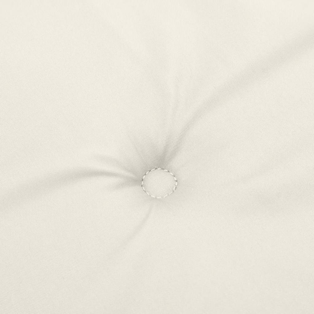 Coussins pour chaises basses 2 p. mélange crème 100x50x4 cm tissu