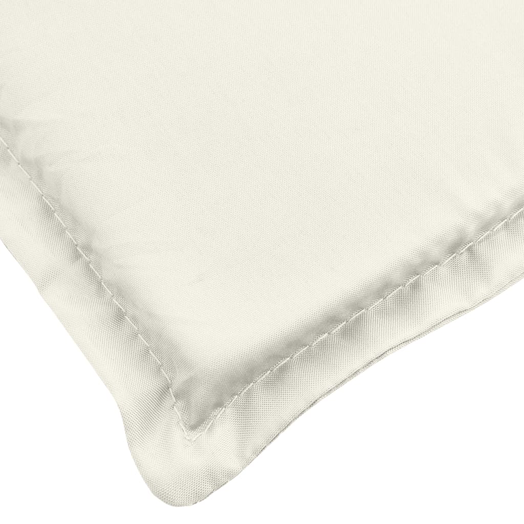Coussins pour chaises basses 2 p. mélange crème 100x50x4 cm tissu