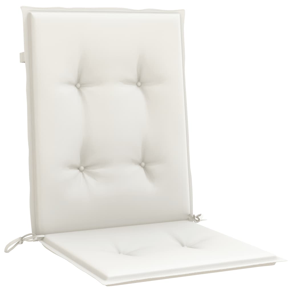 Coussins pour chaises basses 4 p. mélange crème 100x50x4 cm tissu
