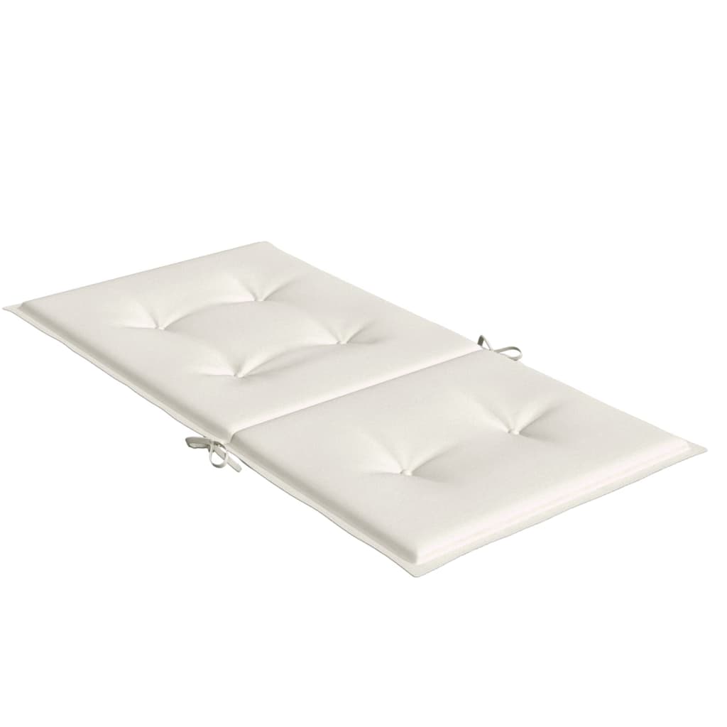 Coussins pour chaises basses 4 p. mélange crème 100x50x4 cm tissu