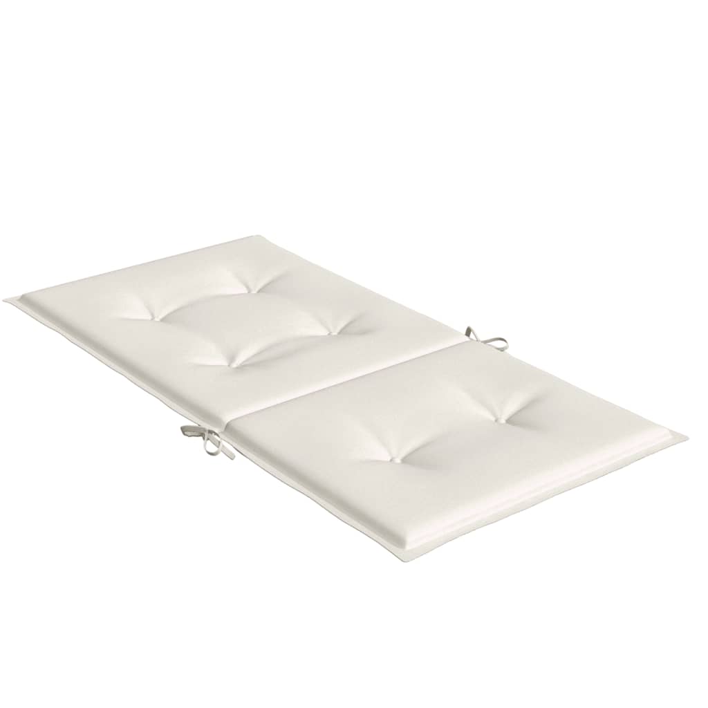 Low-back cushions 6 pcs. Melange Cream 100x50x4 cm fabric