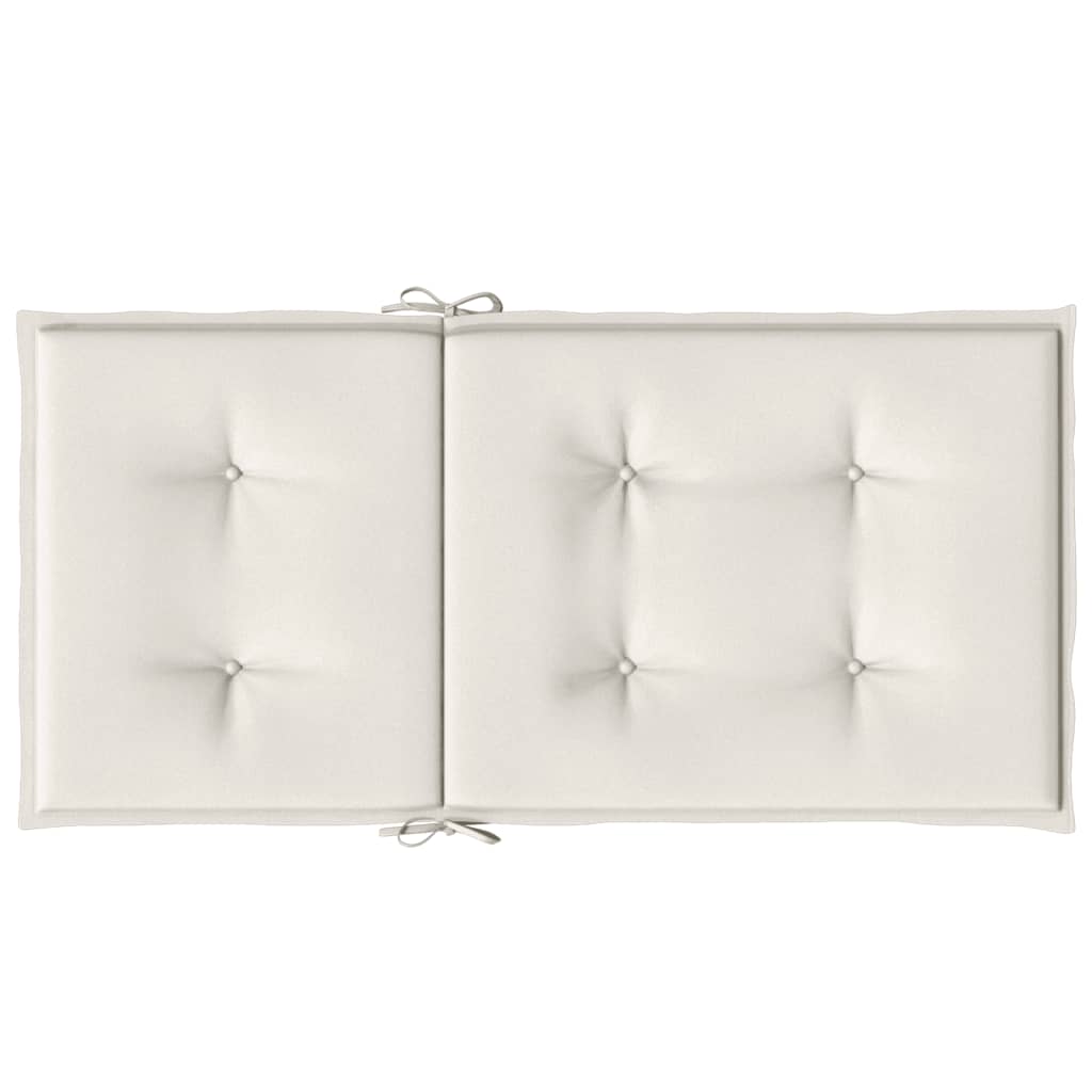 Low-back cushions 6 pcs. Melange Cream 100x50x4 cm fabric
