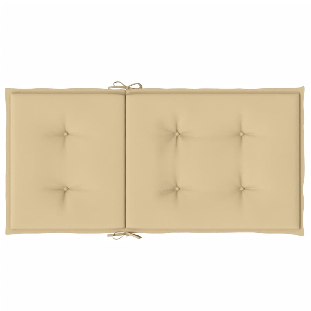 Low-back cushion pads 4 pcs. Melange Beige 100x50x4 cm Fabric