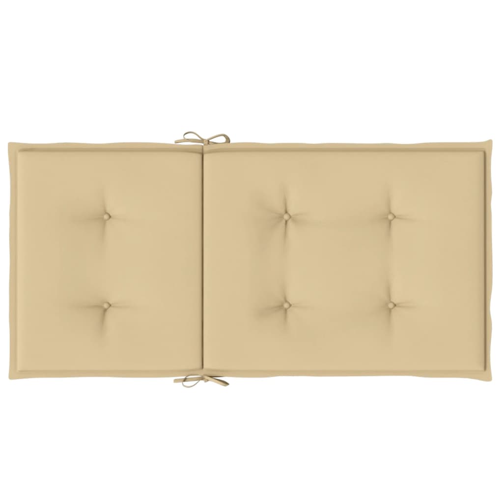 Low-back cushion pads 6 pcs. Mélange Beige 100x50x4 cm Fabric