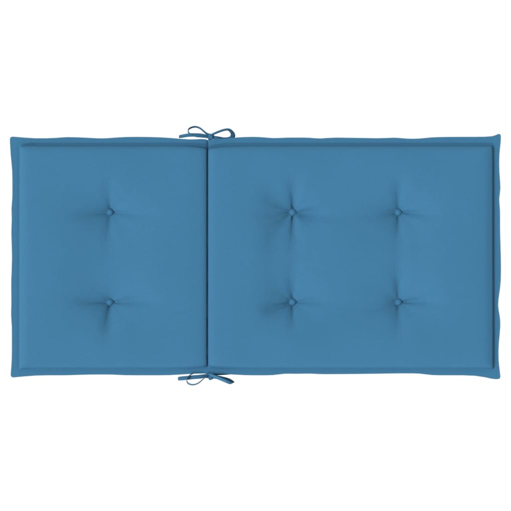 Coussins pour chaises basses 2 p. mélange bleu 100x50x4 cm tissu