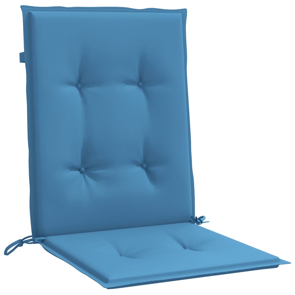 Coussins pour chaises basses 4 p. mélange bleu 100x50x4 cm tissu