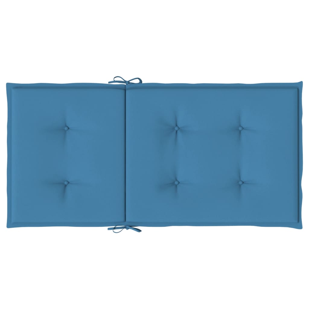 Coussins pour chaises basses 4 p. mélange bleu 100x50x4 cm tissu
