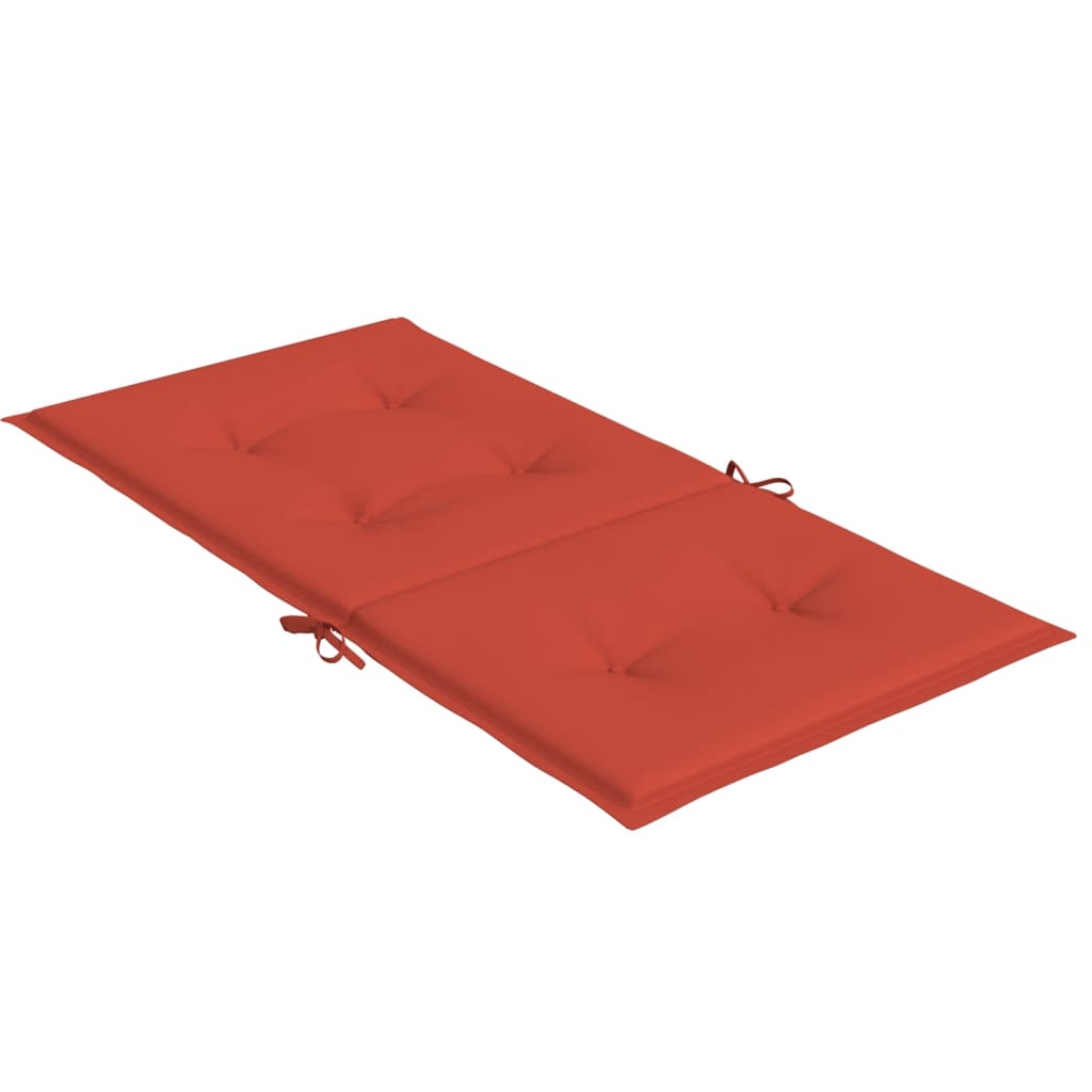 Coussins de dossier bas 4 pcs Rouge Chiné 100x50x4 cm Tissu