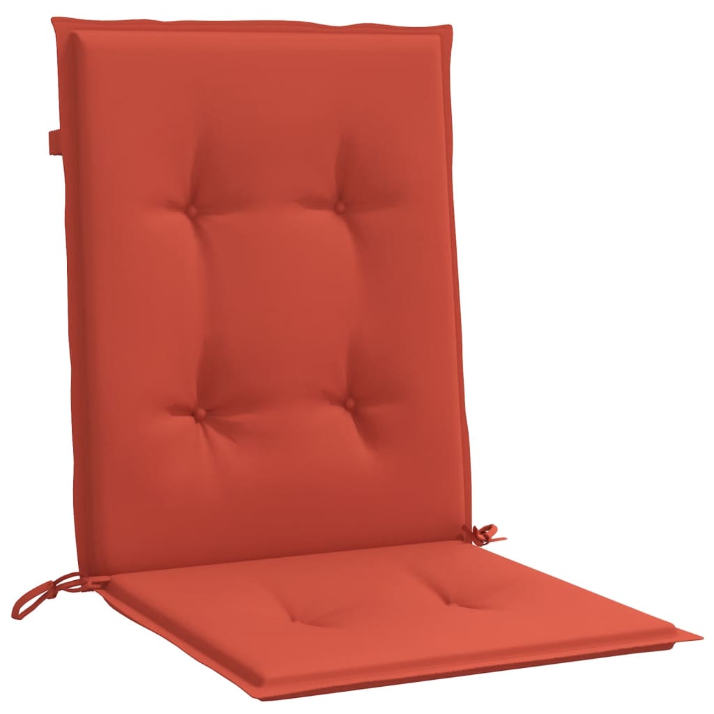 Low-back cushions 6 pcs. Mélange Red 100x50x4 cm Fabric