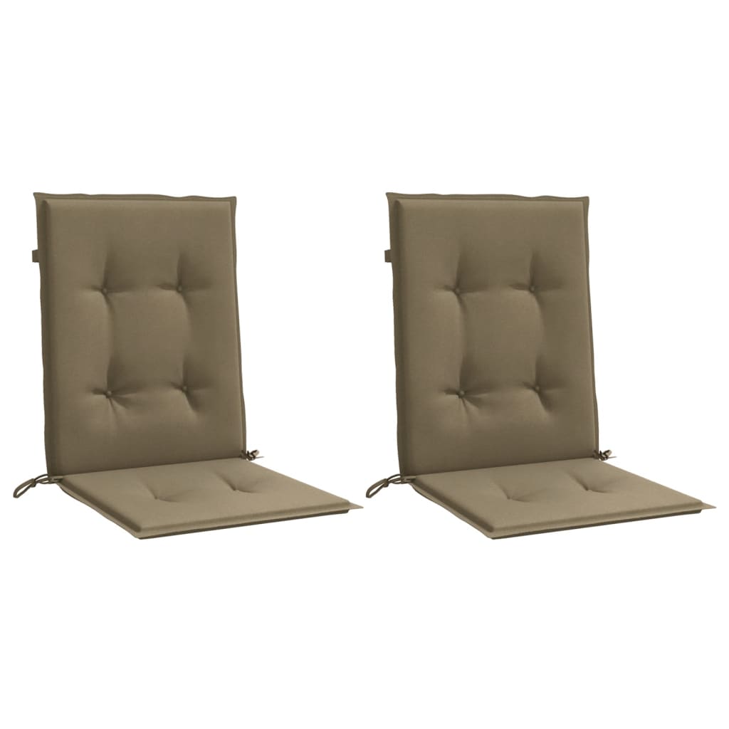 Low-back cushion pads, 2 pcs, Mélange Taupe, 100x50x4 cm, fabric