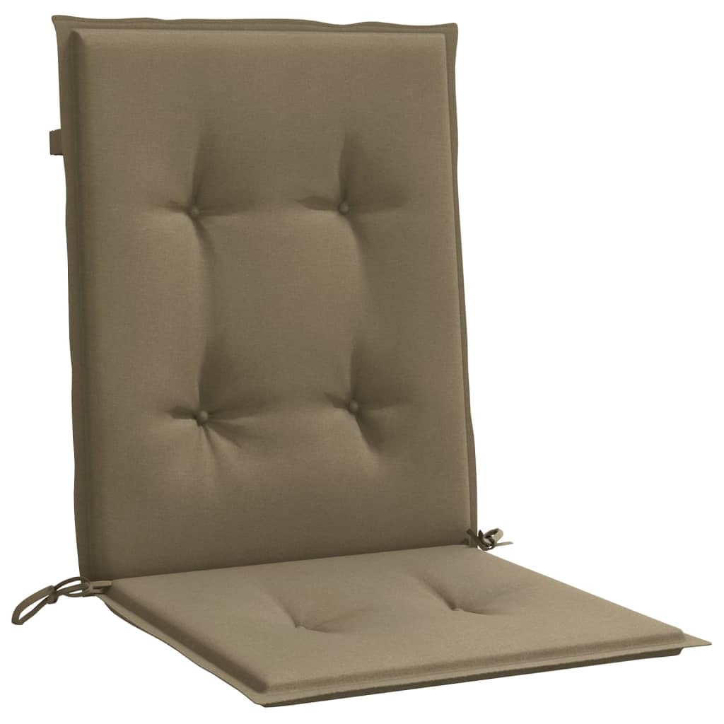 Low-back cushion pads, 2 pcs, Mélange Taupe, 100x50x4 cm, fabric
