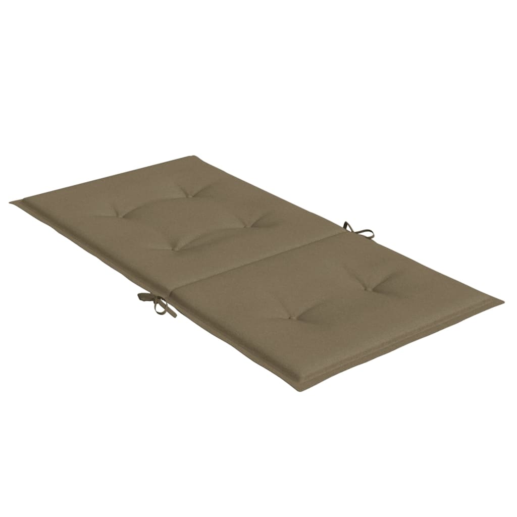 Low-back cushion pads, 2 pcs, Mélange Taupe, 100x50x4 cm, fabric