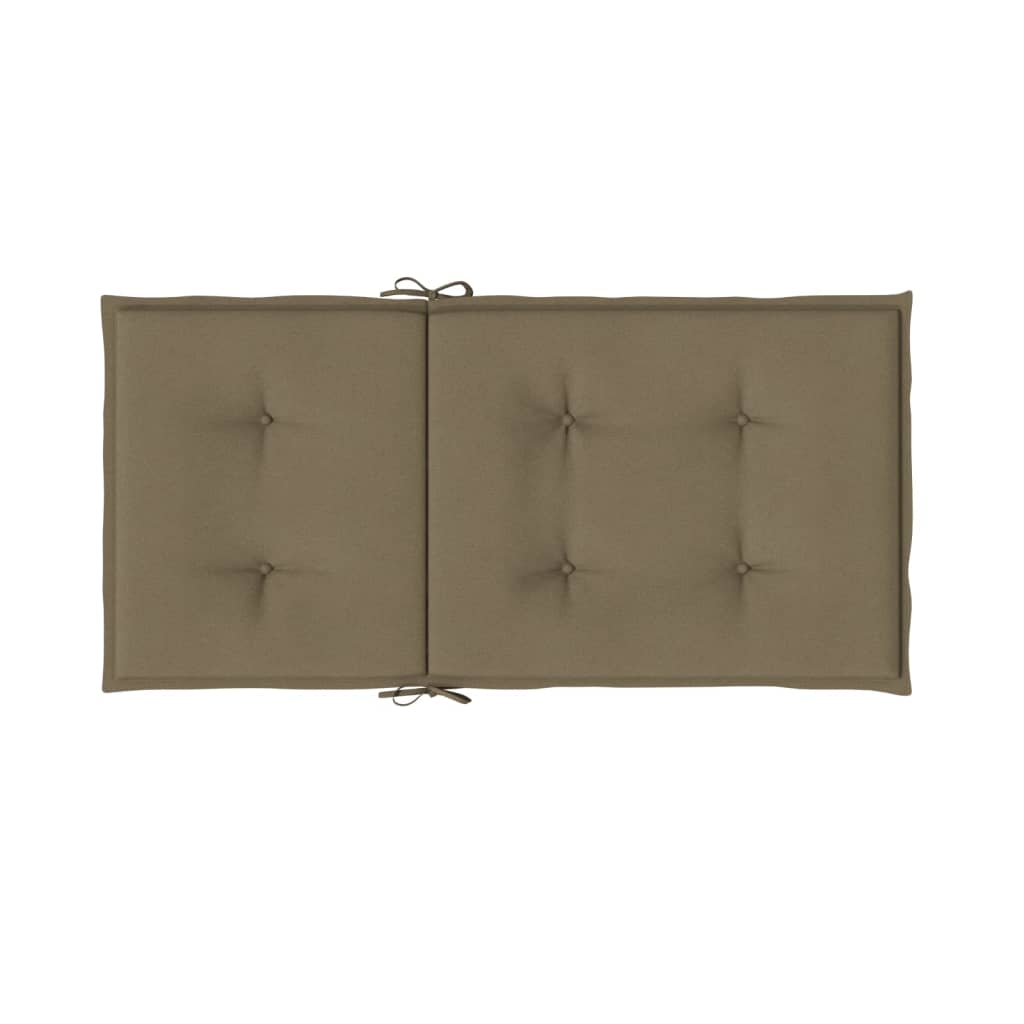 Low-back cushion pads, 2 pcs, Mélange Taupe, 100x50x4 cm, fabric