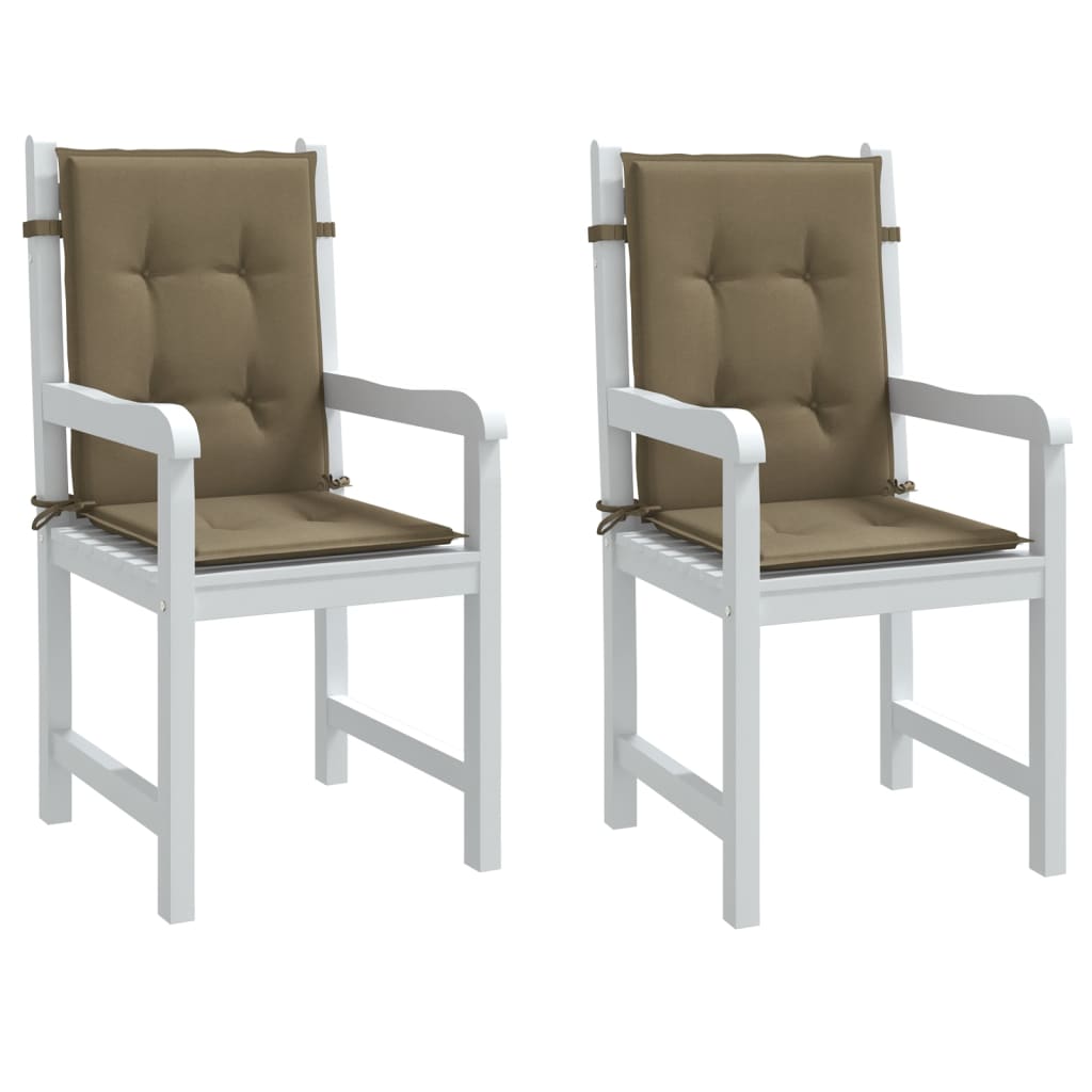 Low-back cushion pads, 2 pcs, Mélange Taupe, 100x50x4 cm, fabric
