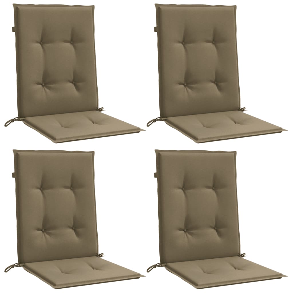 Coussins pour chaises basses 4 p. mélange taupe 100x50x4 cm tissu