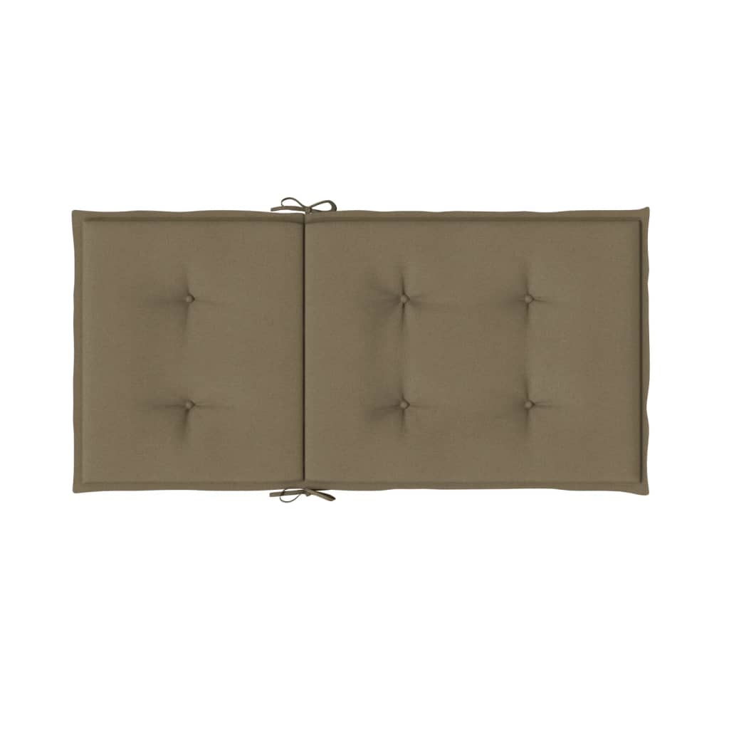 Coussins pour chaises basses 4 p. mélange taupe 100x50x4 cm tissu