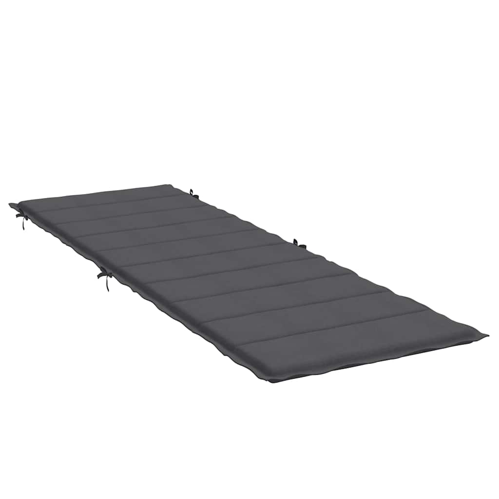 Sonnenliegen-Auflage Melange Anthrazit 186x58x4 cm Stoff