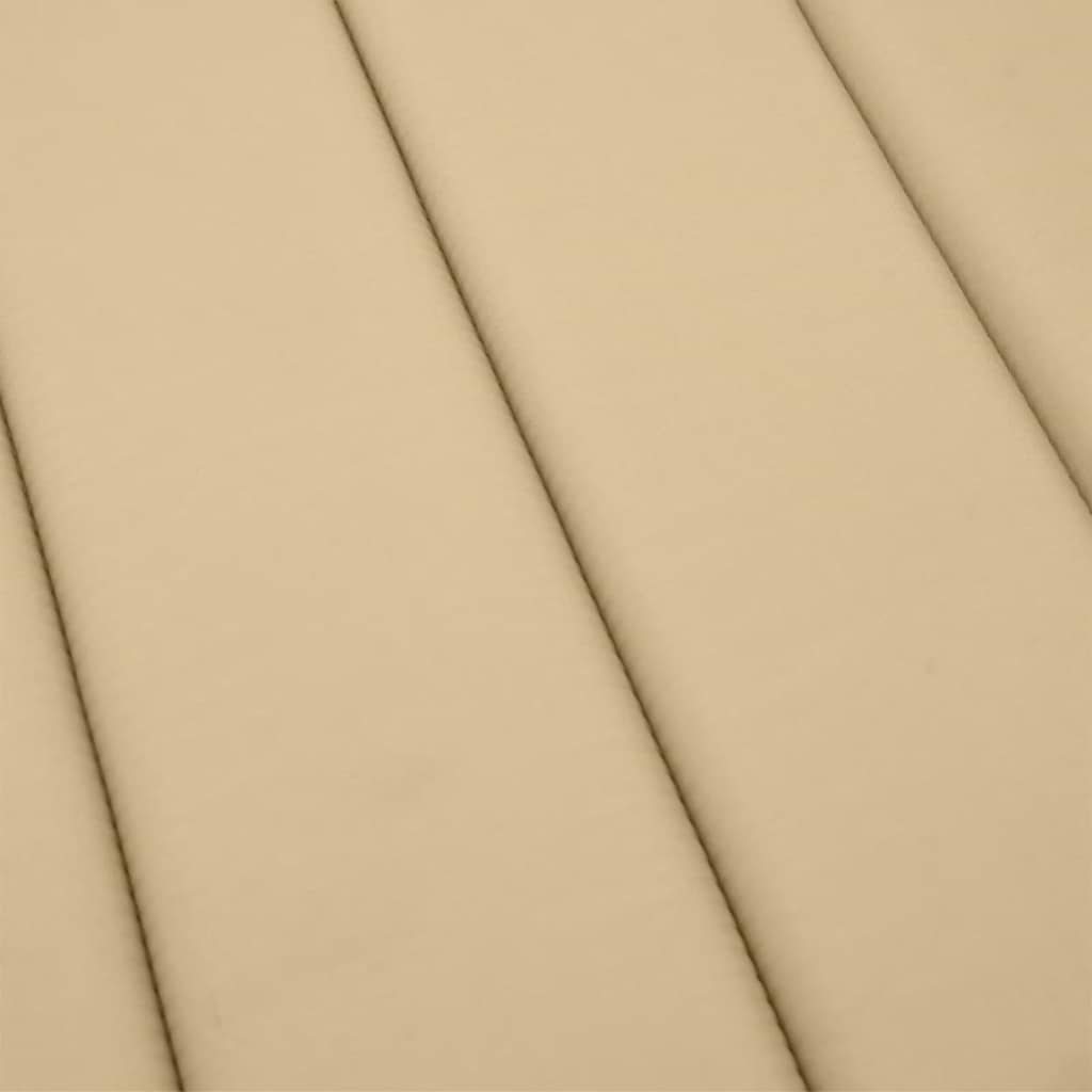 Sonnenliegen-Auflage Melange Beige 186x58x4 cm Stoff