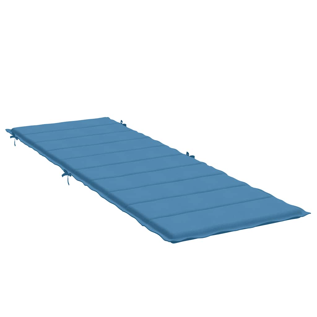 Housse de chaise longue mélangée bleue 186x58x4 cm Tissu