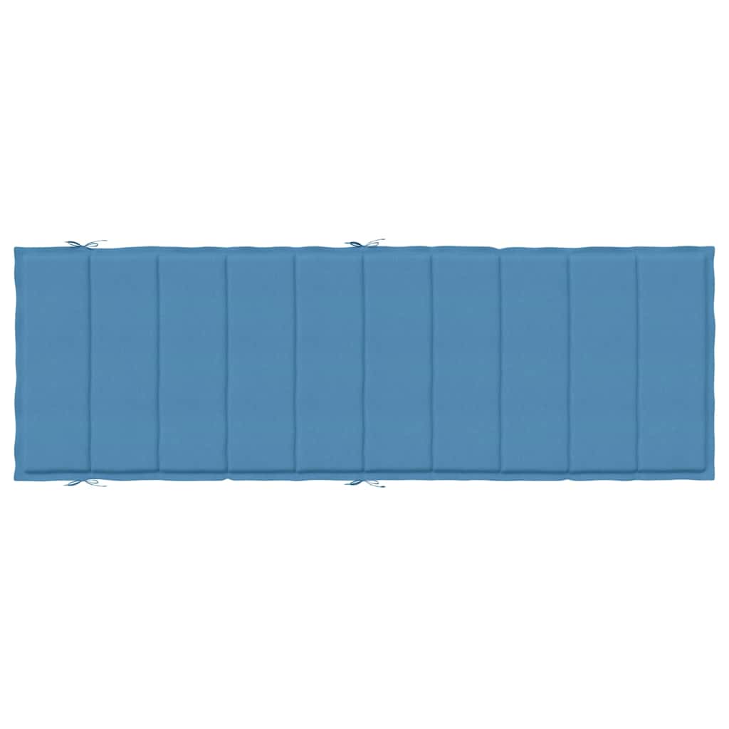 Housse de chaise longue mélangée bleue 186x58x4 cm Tissu