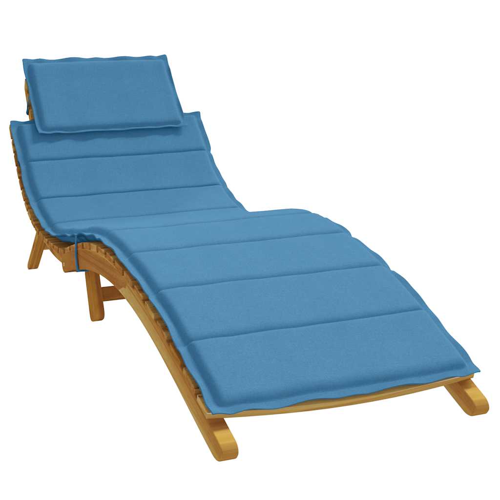 Housse de chaise longue mélangée bleue 186x58x4 cm Tissu