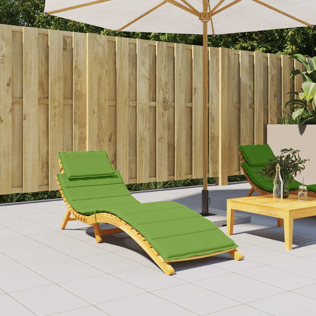 Sun Lounger Cushion Melange Green 186x58x4 cm Fabric