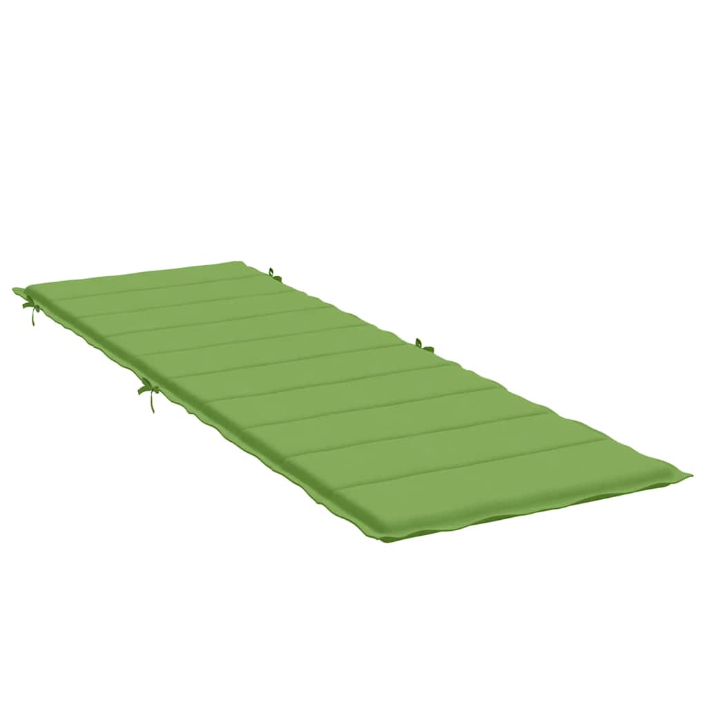 Sun Lounger Cushion Melange Green 186x58x4 cm Fabric
