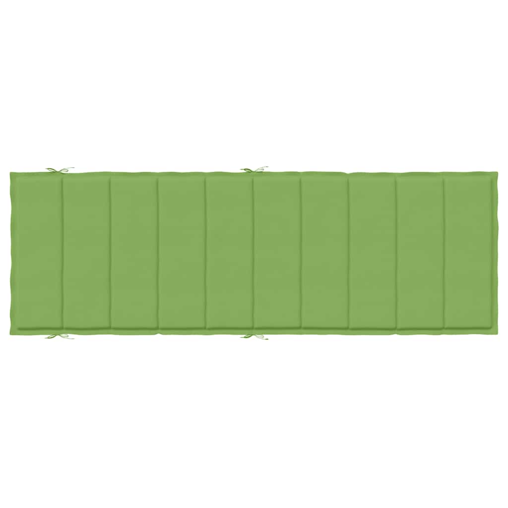 Sun Lounger Cushion Melange Green 186x58x4 cm Fabric