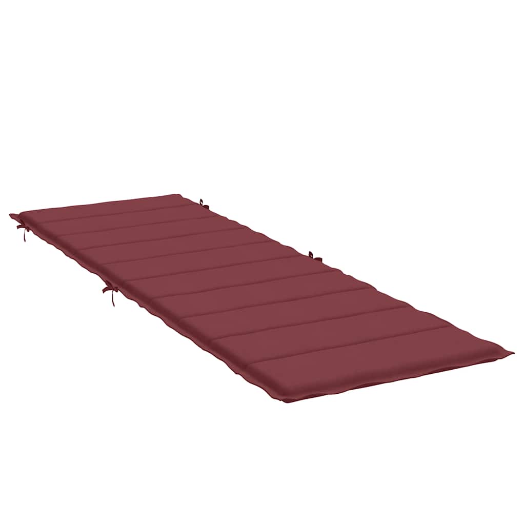 Sonnenliegen-Auflage Melange Weinrot 186x58x4 cm Stoff