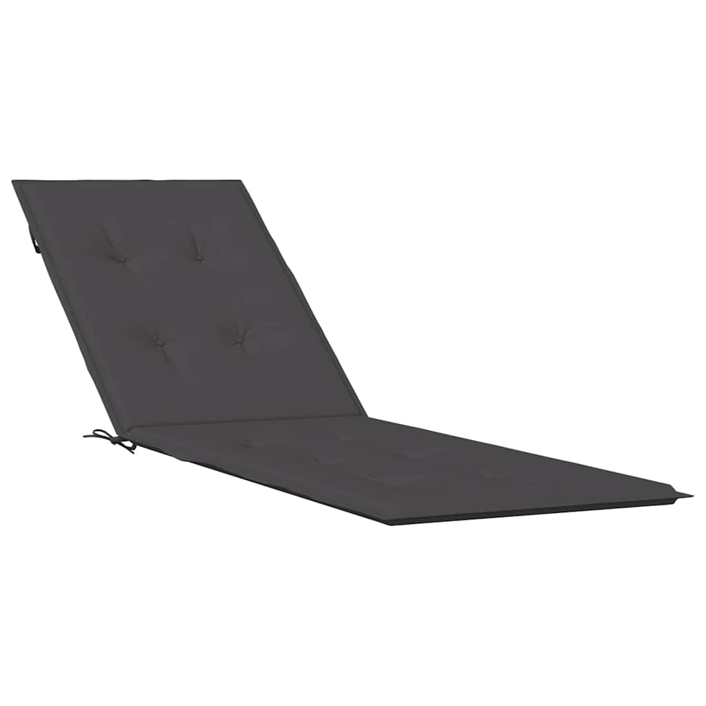 Lounger Cushion Melange Anthracite (75+105) x 50 x 4 cm Fabric