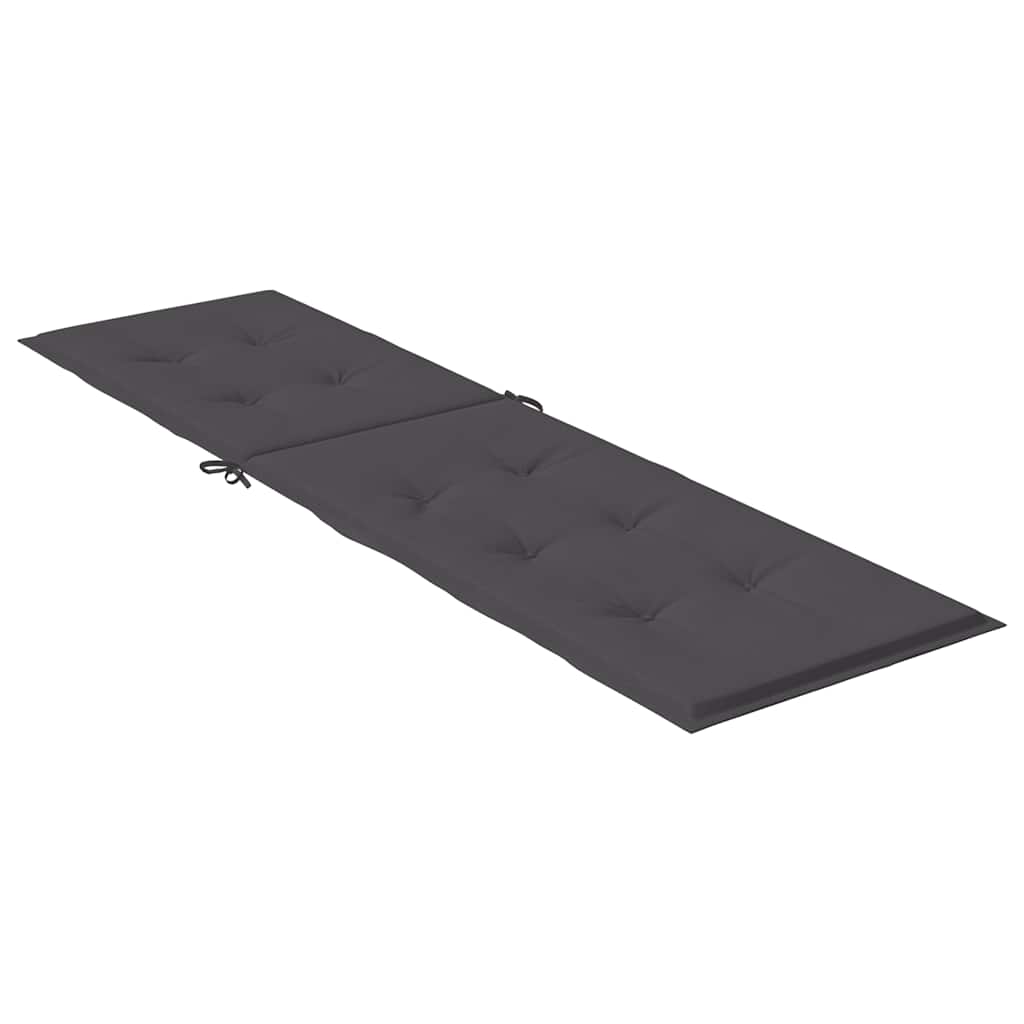 Lounger Cushion Melange Anthracite (75+105) x 50 x 4 cm Fabric