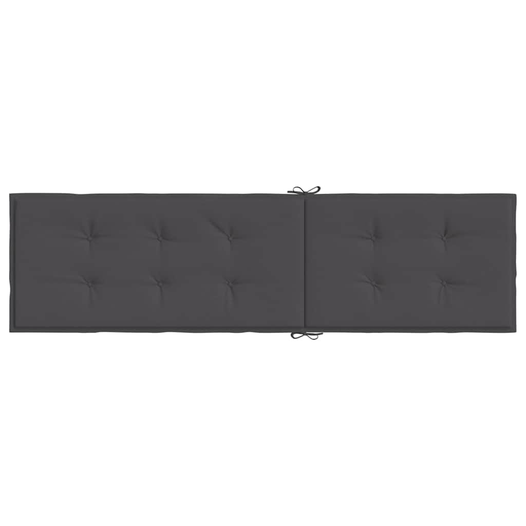 Lounger Cushion Melange Anthracite (75+105) x 50 x 4 cm Fabric