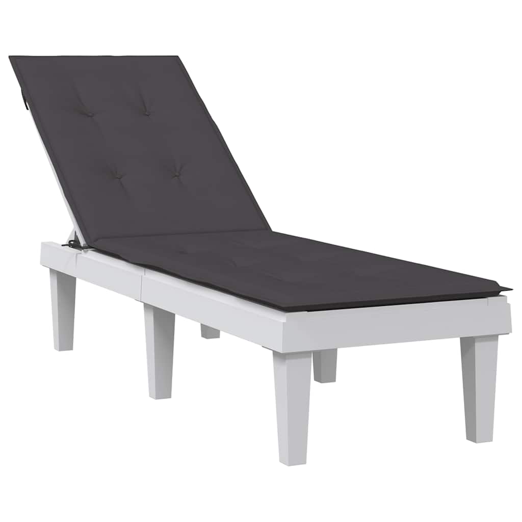 Lounger Cushion Melange Anthracite (75+105) x 50 x 4 cm Fabric