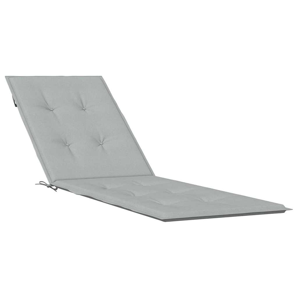 Deck Chair Cushion Melange Light Grey (75+105) x 50 x 4 cm Fabric