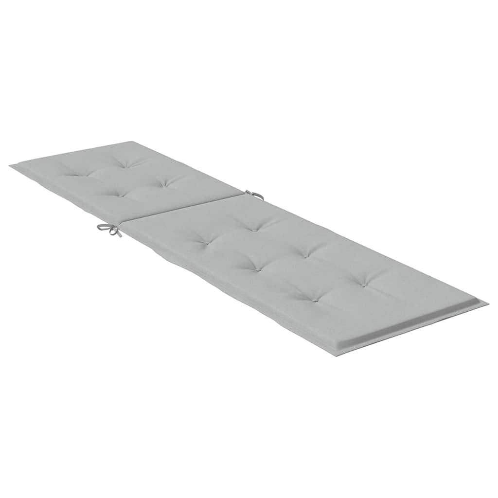 Deck Chair Cushion Melange Light Grey (75+105) x 50 x 4 cm Fabric