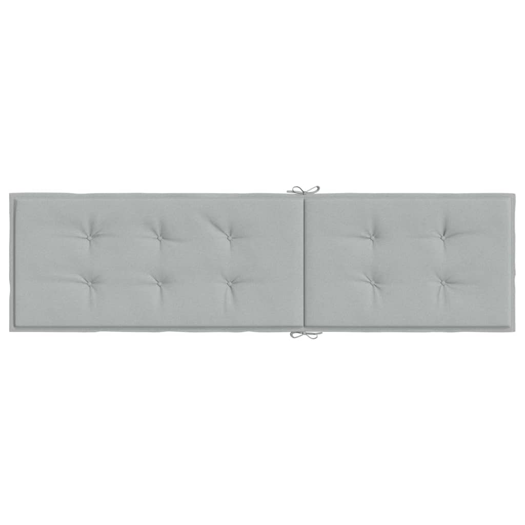 Deck Chair Cushion Melange Light Grey (75+105) x 50 x 4 cm Fabric