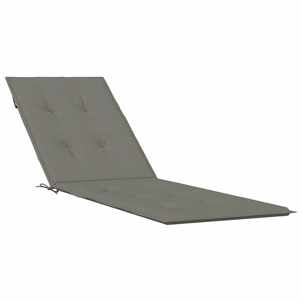 Sunlounger Cushion Melange Dark Grey (75+105) x 50 x 4 cm Fabric