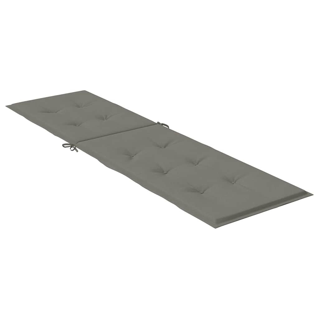 Sunlounger Cushion Melange Dark Grey (75+105) x 50 x 4 cm Fabric