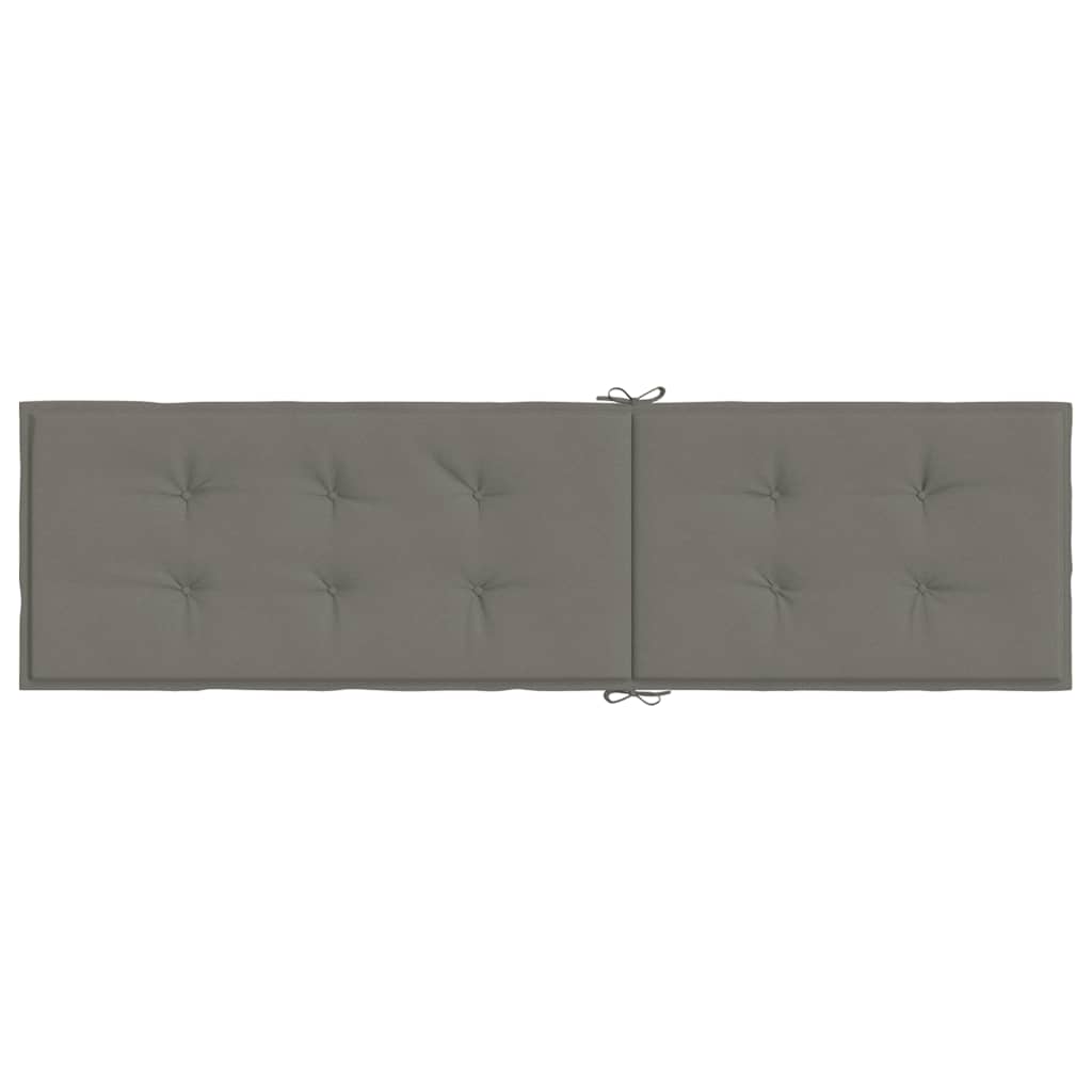 Sunlounger Cushion Melange Dark Grey (75+105) x 50 x 4 cm Fabric