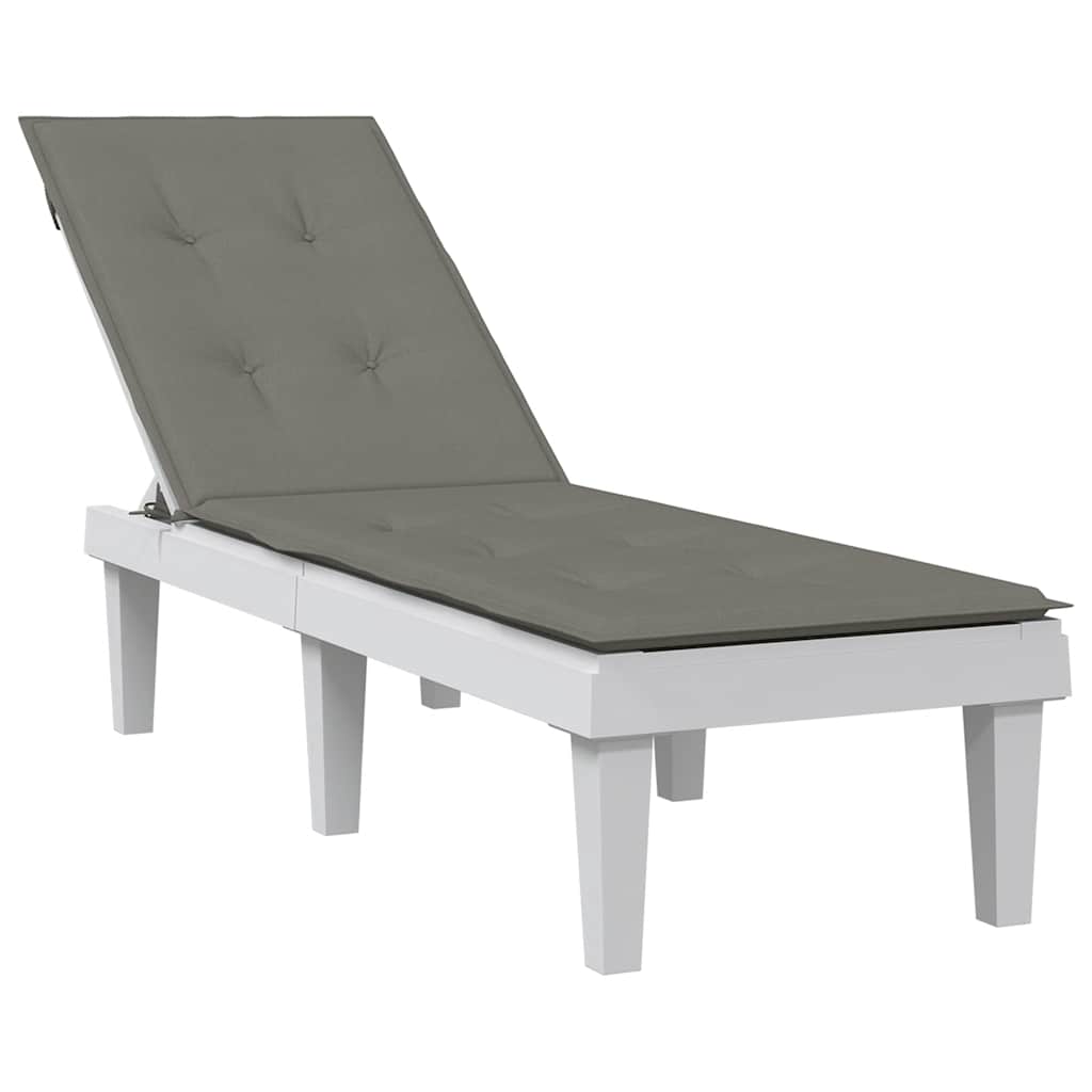 Sunlounger Cushion Melange Dark Grey (75+105) x 50 x 4 cm Fabric