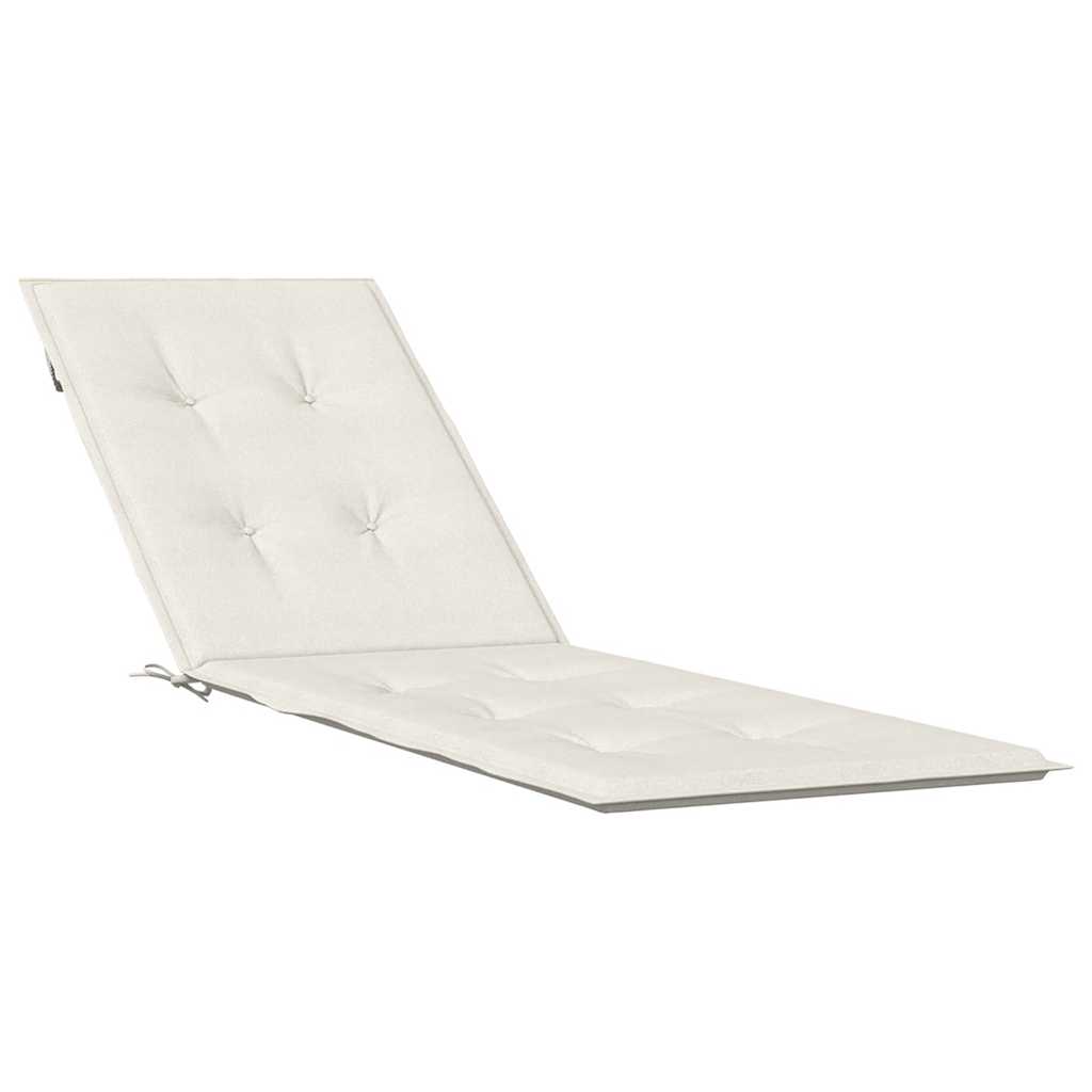 Coussin de chaise longue chiné crème (75+105) x 50 x 4 cm Tissu