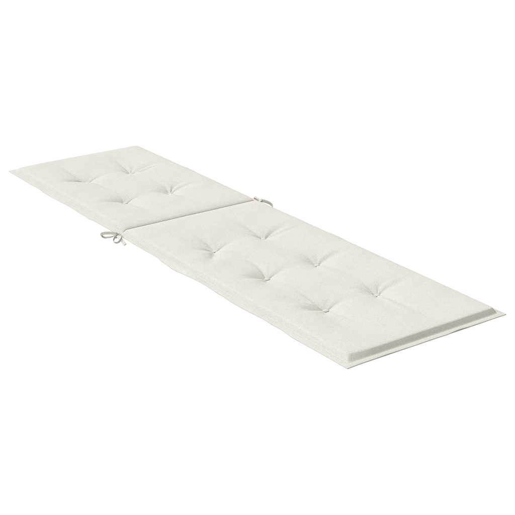 Coussin de chaise longue chiné crème (75+105) x 50 x 4 cm Tissu
