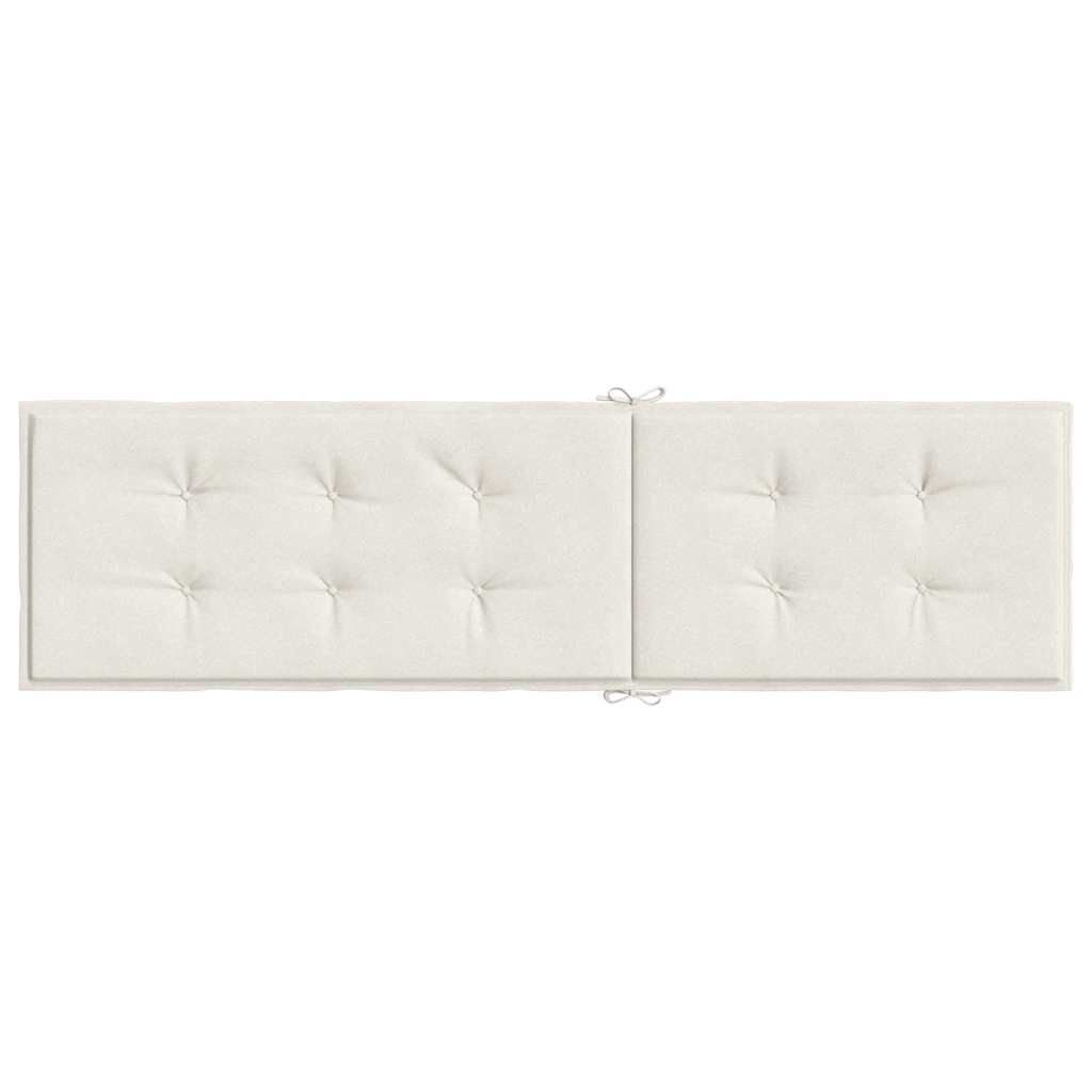 Coussin de chaise longue chiné crème (75+105) x 50 x 4 cm Tissu