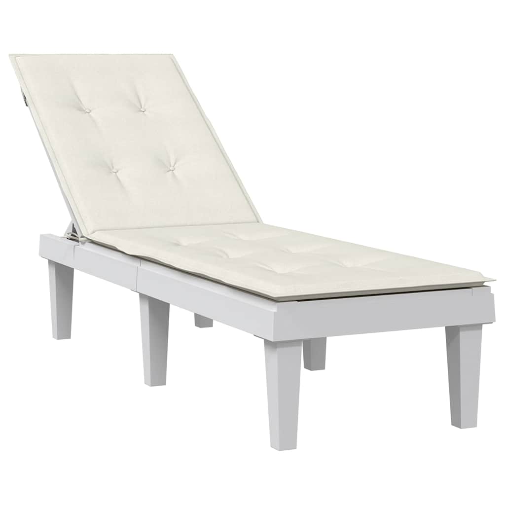 Coussin de chaise longue chiné crème (75+105) x 50 x 4 cm Tissu